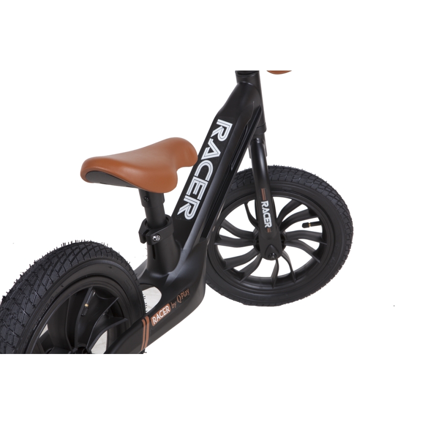 QPlay - Stumiamas dviratis RACER AIR juoda/ruda