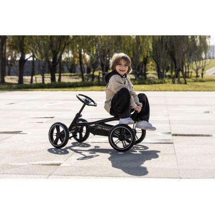 QPlay - Vaikiškas keturratis GO KART juodas