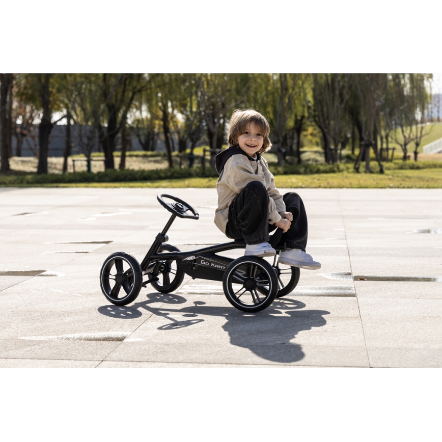QPlay - Vaikiškas keturratis GO KART juodas