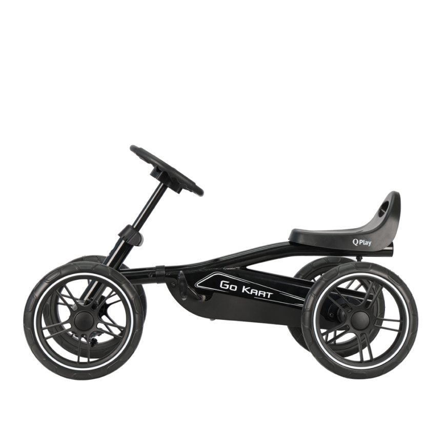QPlay - Vaikiškas keturratis GO KART juodas