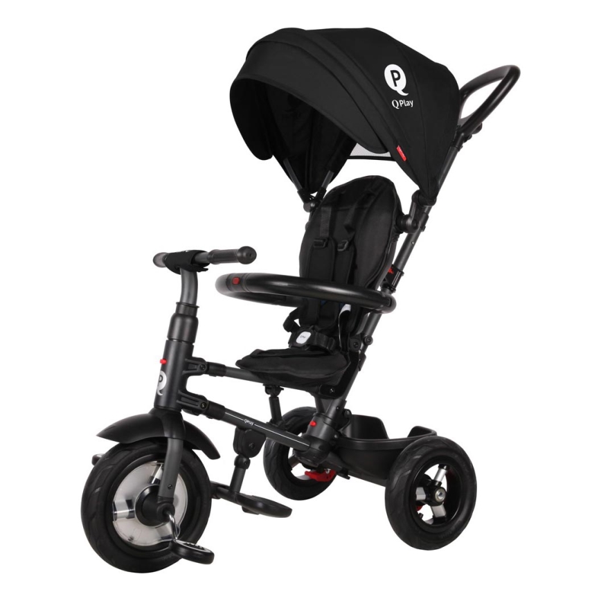 QPlay - Vaikiškas triratis 3in1 RITO AIR juoda