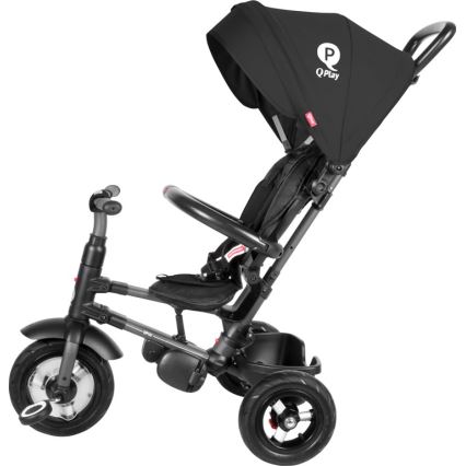 QPlay - Vaikiškas triratis 3in1 RITO AIR juoda