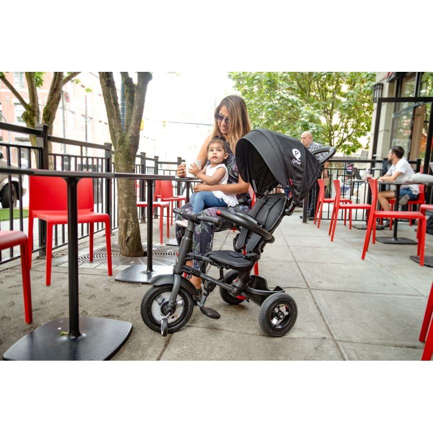 QPlay - Vaikiškas triratis 3in1 RITO AIR juoda