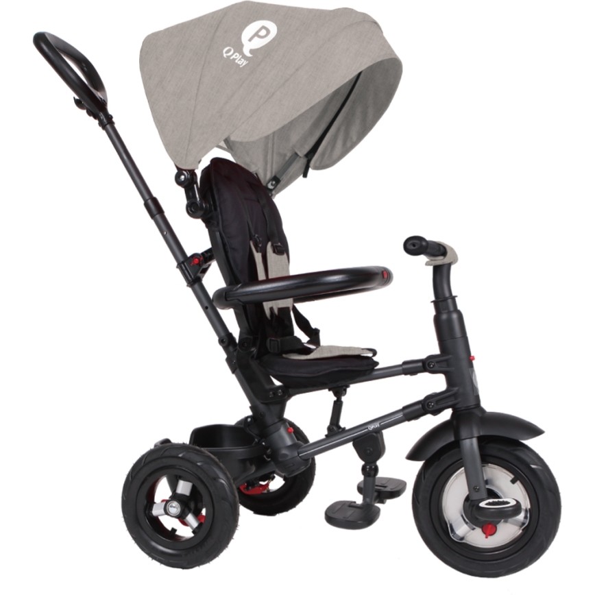 QPlay - Vaikiškas triratis 3in1 RITO AIR pilka
