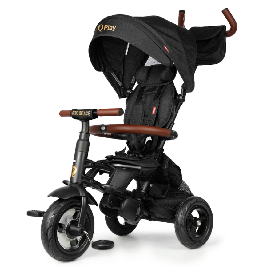 QPlay - Vaikiškas triratis RITO DELUXE (Limited special edition) juoda