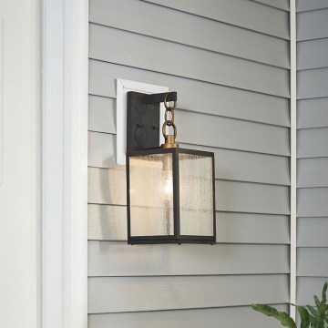 Quintiesse - Lauko sieninis šviestuvas LAHDEN M 1xE27/60W/230V IP44 juodas/auksinis