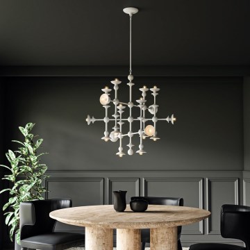 Quintiesse - Pakabinamas šviestuvas ant stiebo CADENCE 18xE14/40W/230V baltas