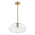 Quintiesse - Pakabinamas šviestuvas su strypu LOTUS 1xE27/60W/230V Ø 40,7 cm aukso spalvos