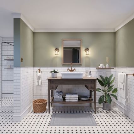 Quintiesse - Lauko sieninis šviestuvas ASHLAND BAY 1xE27/60W/230V IP44 bronzinė