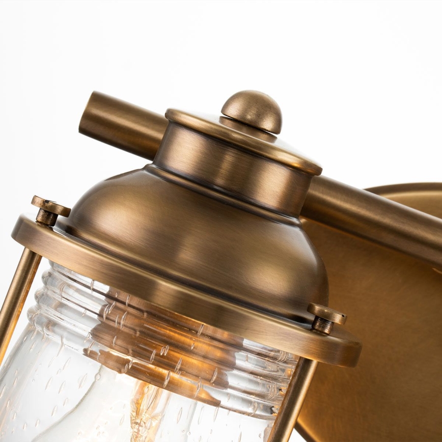 Quintiesse - Sieninis vonios šviestuvas ASHLAND BAY 2xE27/60W/230V IP44 bronzinis