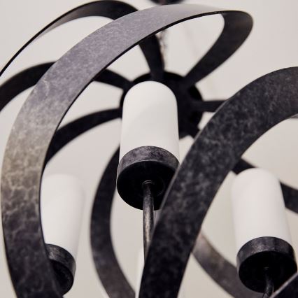 Quintiesse - Lauko pakabinamas šviestuvas ant grandinės BLACKSMITH 4xE14/40W/230V skersmuo 50,1 cm IP44 juodas