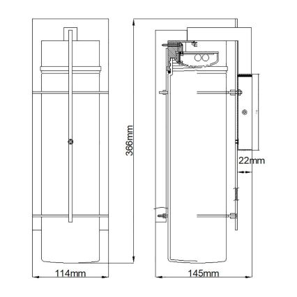 Quintiesse - LED lauko sieninis šviestuvas EAMES M LED/10W/230V IP44 juodas