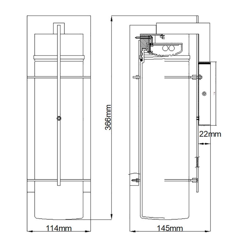 Quintiesse - LED lauko sieninis šviestuvas EAMES M LED/10W/230V IP44 juodas