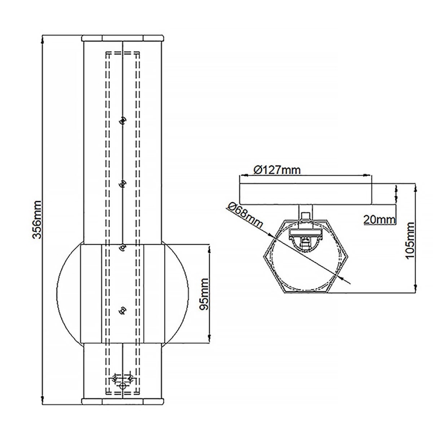 Quintiesse - LED sieninis vonios šviestuvas FACET LED/12W/230V IP44 auksinis