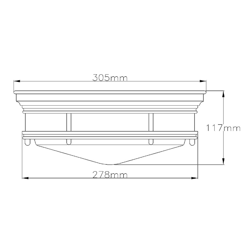 Quintiesse - Lauko lubinis šviestuvas HADRIAN 2xE27/40W/230V, skersmuo 30,5 cm, IP44, bronzinė
