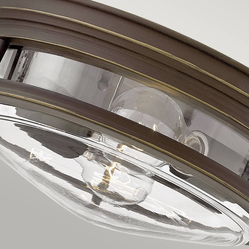 Quintiesse - lauko lubinis šviestuvas HADRIAN 2xE27/40W/230V skersmuo 27,8 cm IP44 bronzinis