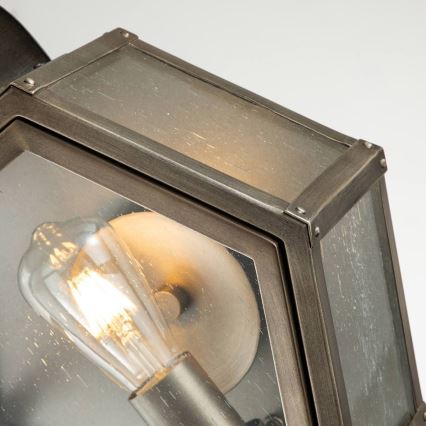 Quintiesse - Lauko sieninis šviestuvas HEATH M 1xE27/60W/230V IP44 bronzinis