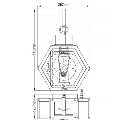 Quintiesse - Lauko sieninis šviestuvas HEATH M 1xE27/60W/230V IP44 juodas