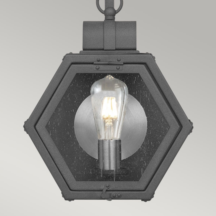 Quintiesse - Lauko sieninis šviestuvas HEATH S 1xE27/60W/230V IP44 juodas