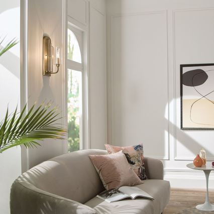 Quintiesse - Sieninis šviestuvas KIMROSE 1xE14/40W/230V aukso spalvos