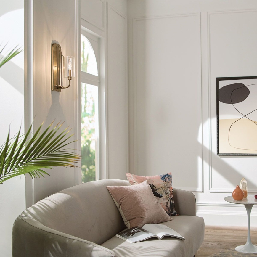 Quintiesse - Sieninis šviestuvas KIMROSE 1xE14/40W/230V aukso spalvos