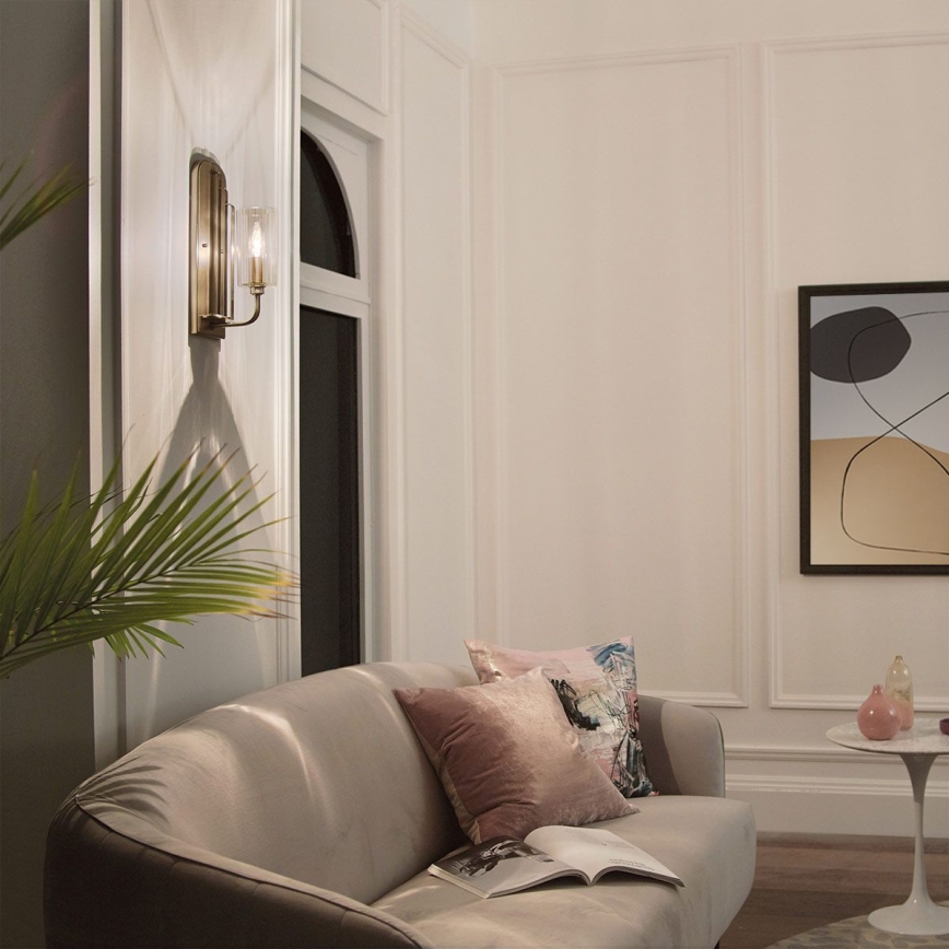 Quintiesse - Sieninis šviestuvas KIMROSE 1xE14/40W/230V aukso spalvos