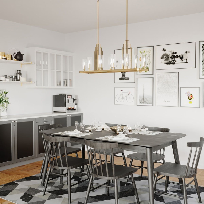 Quintiesse - Liustra ant strypo KIMROSE 10xE14/40W/230V auksinė