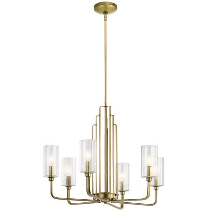 Quintiesse - Liustra su stiebu KIMROSE 6xE14/40W/230V, skersmuo 68,6 cm, auksinė