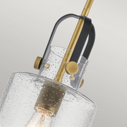 Quintiesse - Sietynas ant strypo KITNER 1xE27/60W/230V, skersmuo 18 cm, auksinis/juodas