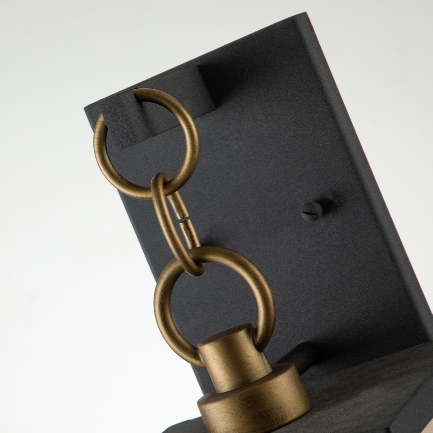 Quintiesse - Lauko sieninis šviestuvas LAHDEN M 1xE27/60W/230V IP44 juodas/auksinis