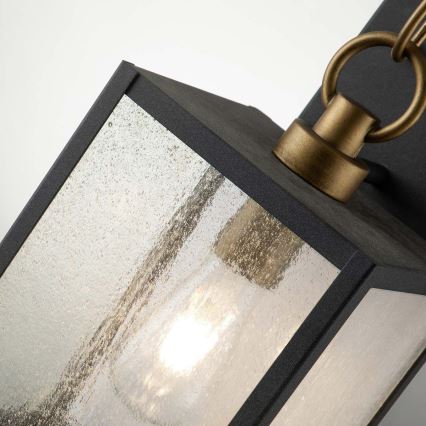 Quintiesse - Lauko sieninis šviestuvas LAHDEN M 1xE27/60W/230V IP44 juodas/auksinis