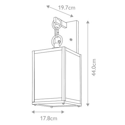 Quintiesse - Lauko sieninis šviestuvas LAHDEN M 1xE27/60W/230V IP44 juodas/auksinis