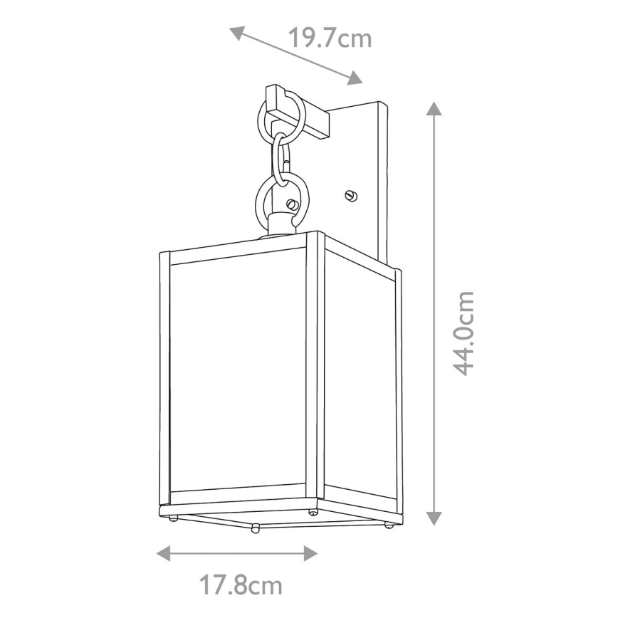 Quintiesse - Lauko sieninis šviestuvas LAHDEN M 1xE27/60W/230V IP44 juodas/auksinis
