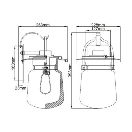 Quintiesse - Lauko sieninė lempa LASALLE M 1xE27/60W/230V IP44 bronzinė