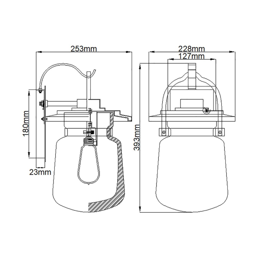 Quintiesse - Lauko sieninė lempa LASALLE M 1xE27/60W/230V IP44 bronzinė
