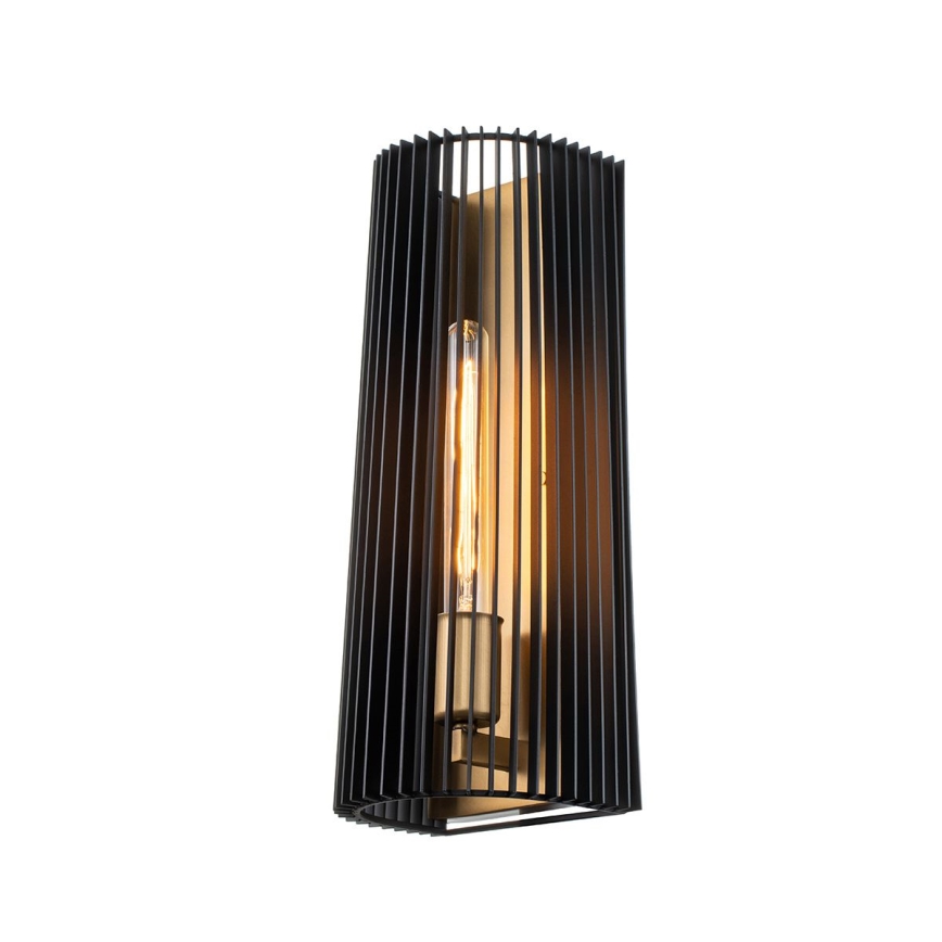 Quintiesse - Sieninis šviestuvas LINARA 1xE27/60W/230V juodas/auksinis