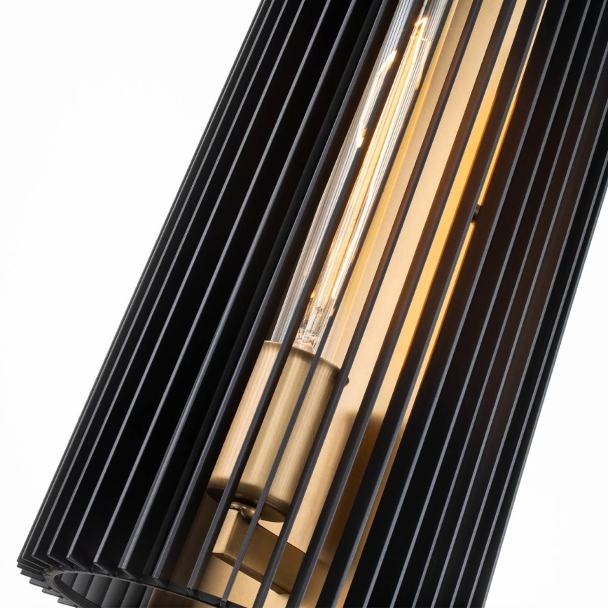 Quintiesse - Sieninis šviestuvas LINARA 1xE27/60W/230V juodas/auksinis
