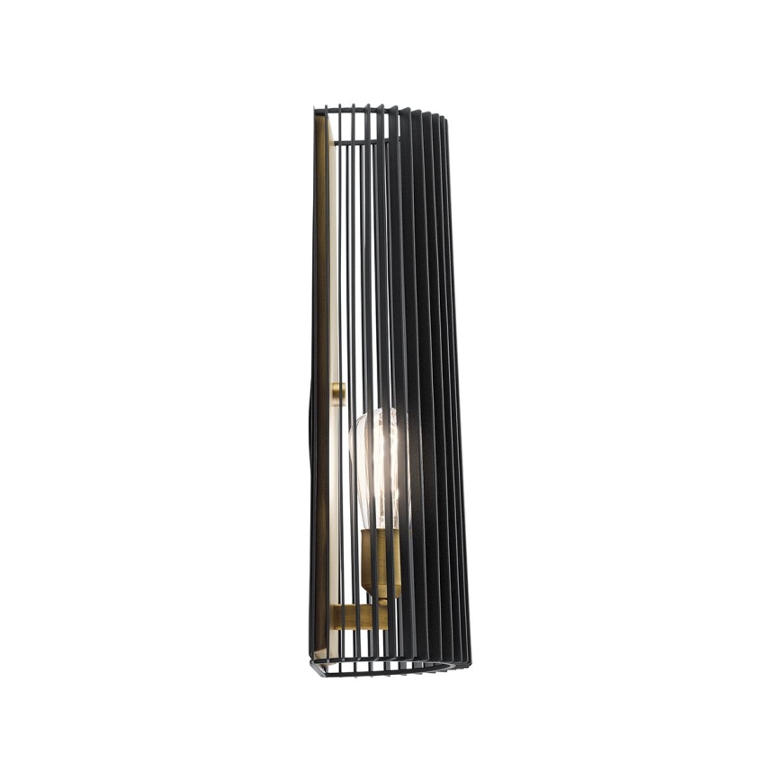 Quintiesse - Sieninis šviestuvas LINARA 1xE27/60W/230V juodas/auksinis