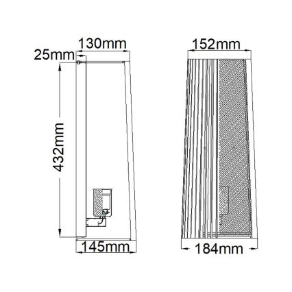 Quintiesse - Sieninis šviestuvas LINARA 1xE27/60W/230V juodas/auksinis