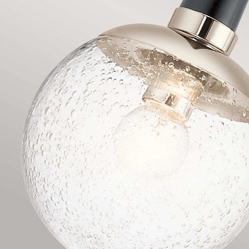 Quintiesse - pakabinamas šviestuvas ant strypo MARILYN 1xE27/60W/230V skersmuo 19,5 cm blizgus chromas/juoda