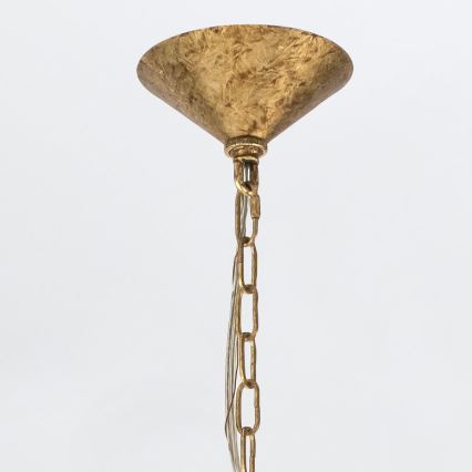 Quintiesse - Sietynas ant grandinės MERIDIAN 9xE14/40W/230V skersmuo 57,2 cm auksinis