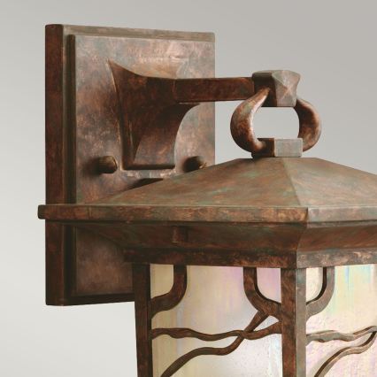 Quintiesse - Lauko sieninis šviestuvas MORRIS S 1xE27/60W/230V IP44 bronzinis