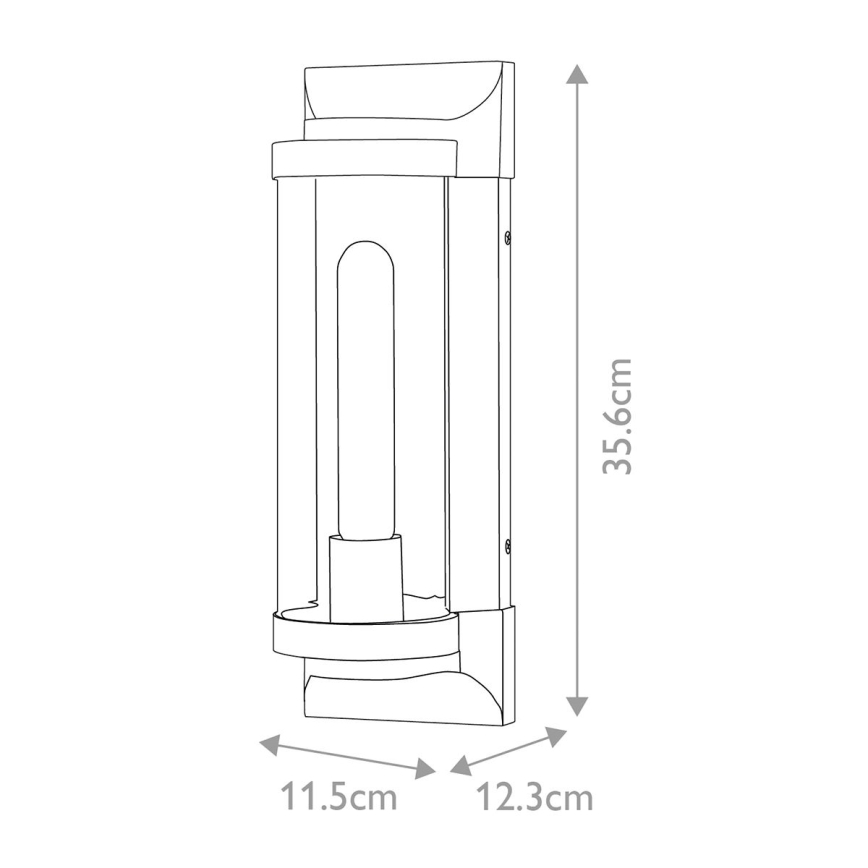 Quintiesse - Lauko sieninis šviestuvas PEARSON M 1xE27/60W/230V IP44 juodas