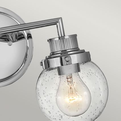 Quintiesse - Sieninis vonios šviestuvas POPPY 2xE27/60W/230V IP44 blizgus chromas