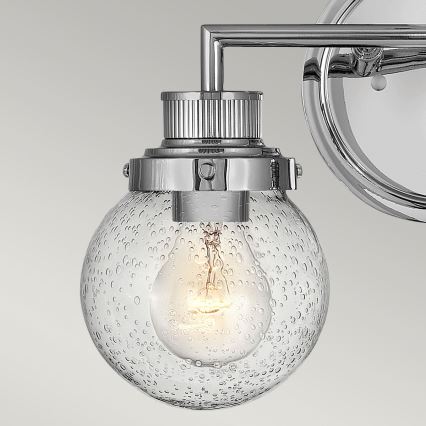 Quintiesse - Sieninis vonios šviestuvas POPPY 2xE27/60W/230V IP44 blizgus chromas