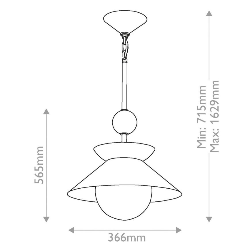 Quintiesse - Lubinis šviestuvas ant strypo SAUCER M 1xE27/40W/230V Ø 36,6 cm auksinis