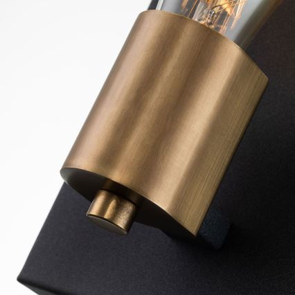 Quintiesse - Sieninis šviestuvas SILAS 1xE27/60W/230V juodas/auksinis