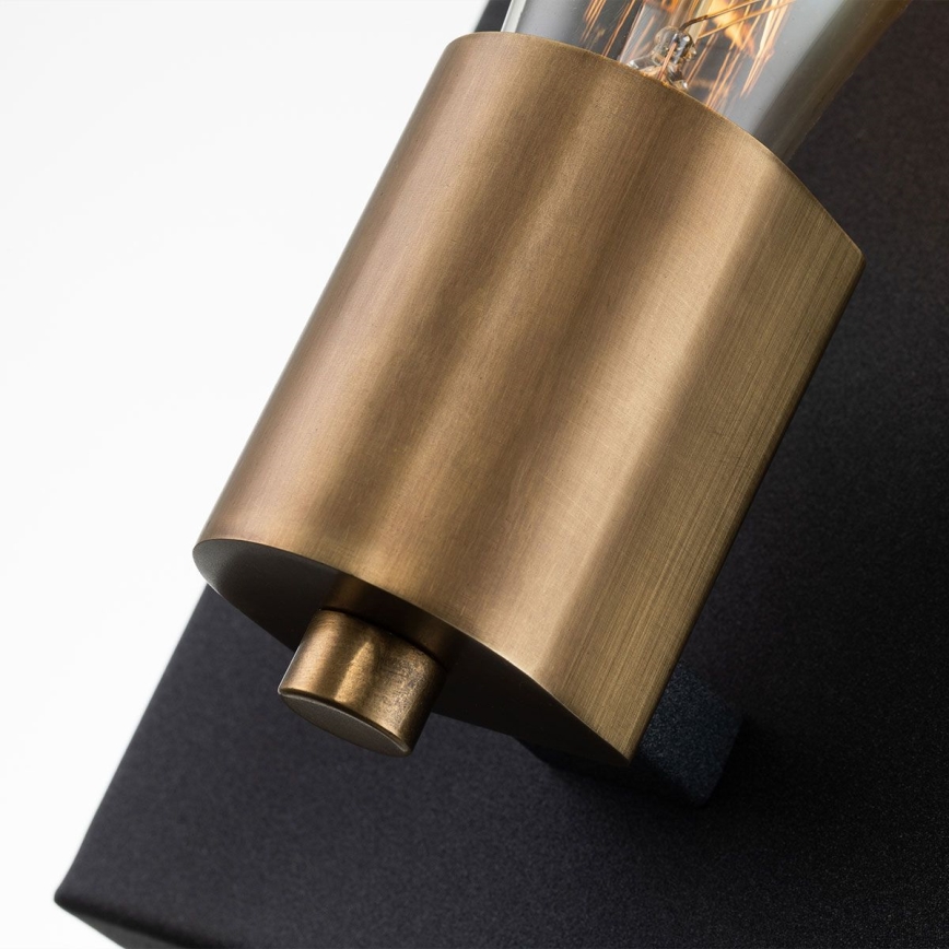 Quintiesse - Sieninis šviestuvas SILAS 1xE27/60W/230V juodas/auksinis