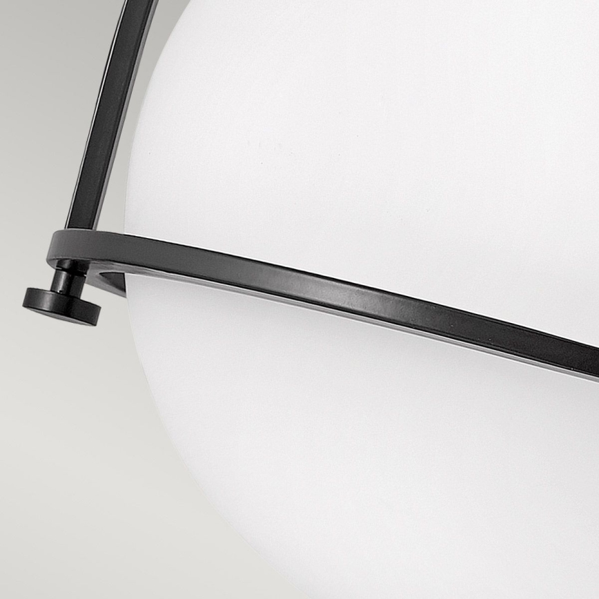 Quintiesse - Lubinis šviestuvas SOMERSET 1xE27/60W/230V skersm. 28,2 cm juodas