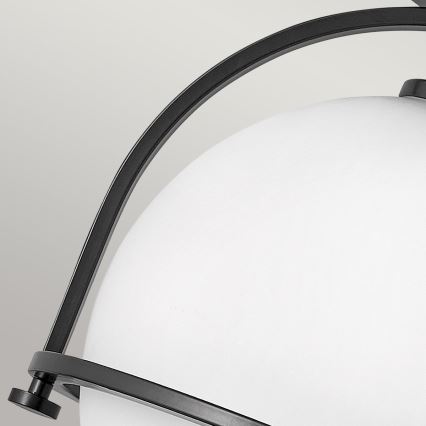 Quintiesse - Lubinis šviestuvas SOMERSET 1xE27/60W/230V skersm. 28,2 cm juodas